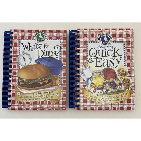 Other - Gooseberry Patch Cookbooks Lot Of 2, Country Quick  & Easy and What’s For Dinner